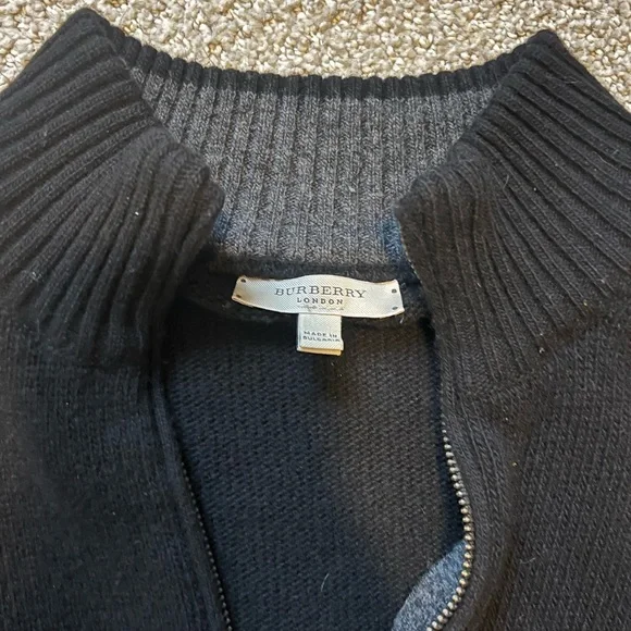 Burberry half zip sweater